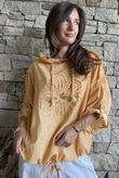 Rustic Nature Linen Blend Hippie Shake Hoodie Washed Cayenne